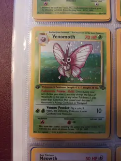 Pokemon Card Venomoth 1st Edition Jungle Set Holo Rare 13/64 NM/M Never Played - Image 3