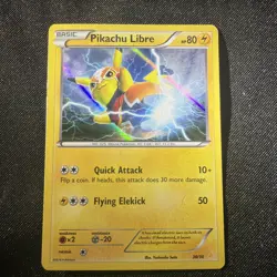 2016 Pikachu Libre Pokemon TCG XY Trainer Kit Box Holo Card 30/30 - Image 1