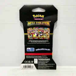 1x Mega Evolution Base Sealed Pokemon Card Sleeved Booster Pack - Image 2