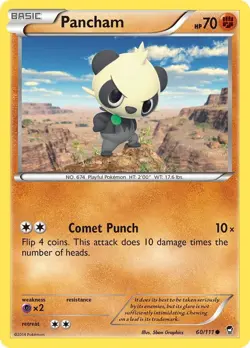 Pancham (60) Common XY - Furious Fists 60/111 NM English Pokemon Card - Image 1