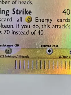 Pokemon TCG Jolteon Sandstorm Holo Rare Card 6/100 Reverse Holo - MP - Image 4