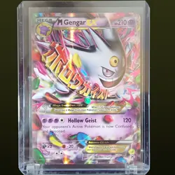 Mega M Gengar EX XY166 Black Star Promo 2016 Holo Rare Pokemon Card LP - Image 1