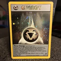 Pokemon Neo Genesis TCG Metal Energy 19/111 Holo Unlimited Rare Card LP - Image 1