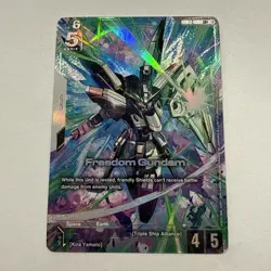 Gundam Card Game Freedom Gundam GD03-070 LR+ - Alt Art - Image 1