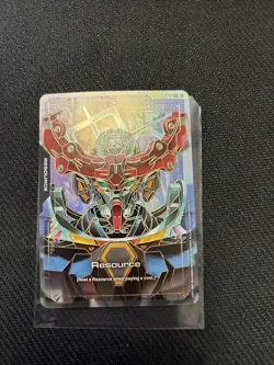 Gundam TCG Card Game Dual Impact Foil Resource GD02 R-015 C++ GQuuuuuuX Gundam - Image 1