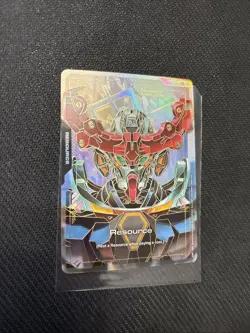 Gundam TCG Card Game Dual Impact Foil Resource GD02 R-015 C++ GQuuuuuuX Gundam - Image 2
