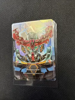 Gundam TCG Card Game Dual Impact Foil Resource GD02 R-015 C++ GQuuuuuuX Gundam - Image 3