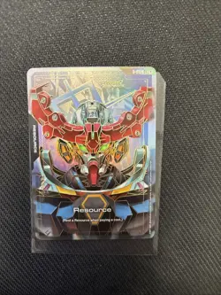 Gundam TCG Card Game Dual Impact Foil Resource GD02 R-015 C++ GQuuuuuuX Gundam - Image 4