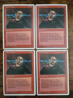 4x MTG Power Surge 4th Edition ⭐Un-played NM SLIGHT WARP ⭐13 HQ PICS Magic ⭐x4 - Image 1
