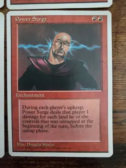 4x MTG Power Surge 4th Edition ⭐Un-played NM SLIGHT WARP ⭐13 HQ PICS Magic ⭐x4 - Image 5