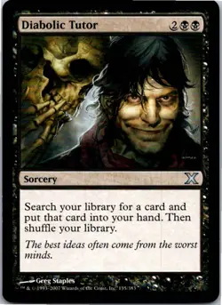 Diabolic Tutor U Normal 10th Edition 135 NM - Image 1