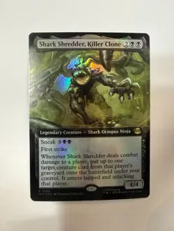 Shark Shredder, Killer Clone (Extended Art FOIL) MTG: TeenageTMNT -SHIPS NOW! - Image 1