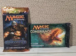 2 Magic The Gathering Sealed Packs - Conspiracy & 2014 Core Set -MTG - Image 1