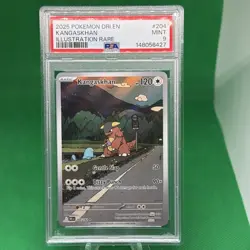 2025 POKEMON DRI EN-DESTINED RIVALS ILLUSTRATION RARE #204 KANGASKHAN PSA 9 - Image 1