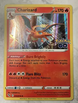 Pokemon TCG Charizard Pokemon GO 010/078 Holo Holo Rare-Near Mint. - Image 1