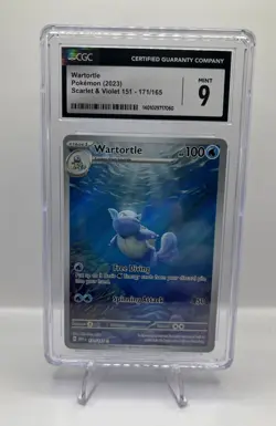 Wartortle S&V 151 171/165 Illustration Rare Pokemon TCG English CGC 9 Mint - Image 1