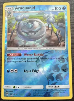 Araquanid 46/149 Pokemon TCG Sun & Moon Base Set Reverse Holo MP - Image 1