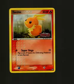 Pokemon TCG Torchic 67/108 EX Power Keepers Reverse Holo Rare 2007 HP (crease) - Image 1