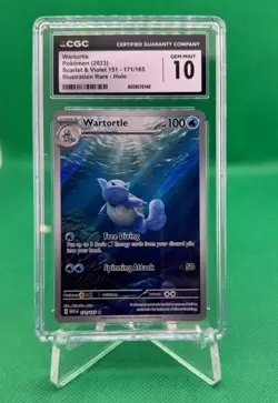 2023 Pokemon Scarlet & Violet Wartortle 151 CGC 10 Gem Mint 171/165 - Image 1