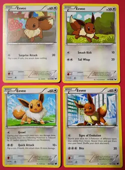 Pokemon - Eevee x4 - Dark Explorers 83 & 84/108 - Plasma Freeze 89 & 90/116 - LP - Image 1