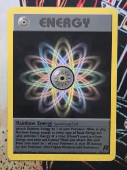 Pokemon TCG Rainbow Energy 80/82 Non Holo Rare Team Rocket Unlimited Wotc 1999 - Image 1