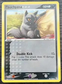 Poochyena 58/108 Pokemon TCG EX Power Keepers Common Light Play LP - Image 1