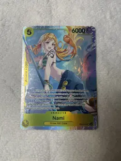 One Piece CCG Bandai Nami EB03-053 Super Rare Holo 6000 Power Card - Image 1