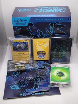 Phantasmal Flames Empty ETB No Packs No Promo with Accessories + 50 Bulk Cards - Image 1