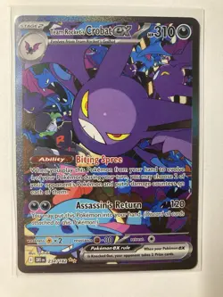 Pokemon TCG Team Rocket's Crobat EX Sir 234/182 Destined Rivals NM Card - Image 1