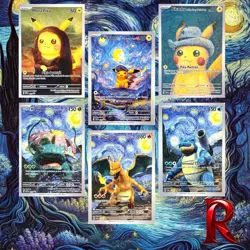 Pokemon Van Gogh 151 Original Starters ACG Art Starry Night Promo Card READ DESC - Image 1