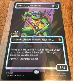 Donatello, The Brains (0085) (Borderless) (Pixel Surge Foil) TMNT Magic MTG - Image 1