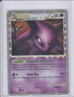 2010 POKEMON HEARTGOLD & SOULSILVER UNDAUNTED 81 ESPEON-HOLO - Ungraded HP-DMG - Image 1