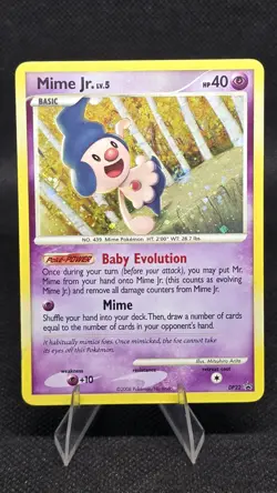 Pokemon Mime Jr. DP22 Diamond And Pearl Holo Black Stamp Promo - DP22 - Image 1