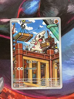 Pokemon Timburr 125/086 Sv: Black Bolt Holo Card NM Condition - Image 1