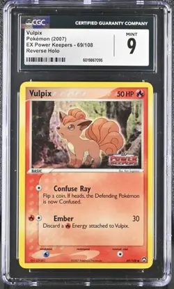CGC 9 VULPIX REVERSE HOLO FOIL 69 EX POWER KEEPERS POKEMON GEM MINT - Image 1