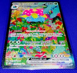 Venusaur EX Pokemon Scarlet Violet 151 198/165 Special Illustration Rare SIR NM - Image 1