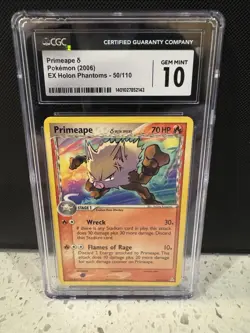 Pokemon Primeape EX Holon Phantoms Delta Species 50/110 CGC 10 2006 - Image 1