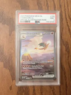 2023 POKEMON MEW EN-151 SPECIAL ILLUSTRATION RARE #199 CHARIZARD EX PSA 9 - Image 1