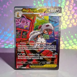 Mega Scrafty ex - 285/217 Special Illustration Rare Ascended Heroes NM Pokemon - Image 1