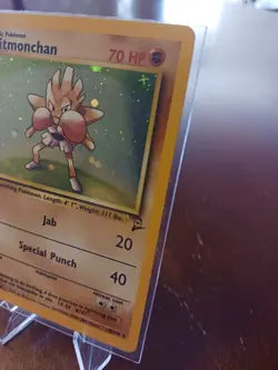 Pokemon Hitmonchan 8/130 Base Set 2 Hologrphic. Mint/NM never played. - Image 2