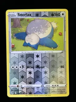 Snorlax 206/264 Fusion Strike Reverse Holo Common Pokemon TCG - Image 1