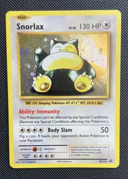 Pokemon TCG Snorlax XY179 XY Black Star Promos Cosmos Holo LP - Image 1