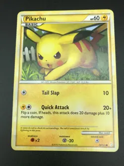 Pikachu 78/123 Common Heart Gold Soul Silver Base Pokemon TCG Card NM 2010 - Image 1