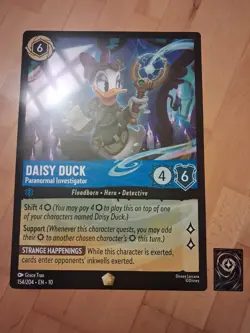 Daisy Duck Paranormal Investigator Lorcana Giant Advertising Promo Card A2 size - Image 2