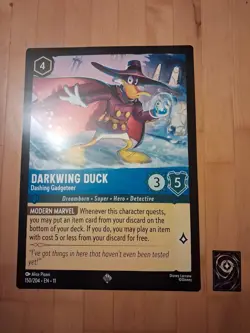 Lorcana Oversized jumbo promo Card Rare Darkwing Duck Dashing Gadgeteer Giant - Image 1