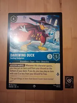 Lorcana Oversized jumbo promo Card Rare Darkwing Duck Dashing Gadgeteer Giant - Image 2