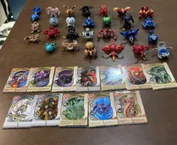 Bakugan Battle Brawlers mixed Lot of 27 Figures with metal cards and case - Image 3