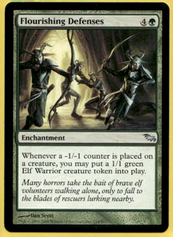 FLOURISHING DEFENSES SHADOWMOOR SHM UNCOMMON ENCHANTMENT LP MTG 114 - Image 1