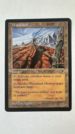 Wasteland Tempest Regular 1997 #330 Magic The Gathering Colorless Land - Image 1
