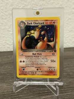 Pokemon TCG Dark Charizard Holo Vintage Rare Card 4/82 Team Rocket Series - Image 1